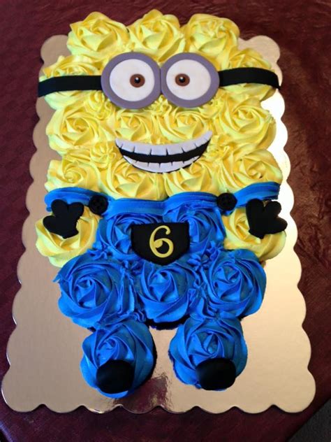 Minion Cupcake Cake Happy Birthday Minions Minion Birthday Party
