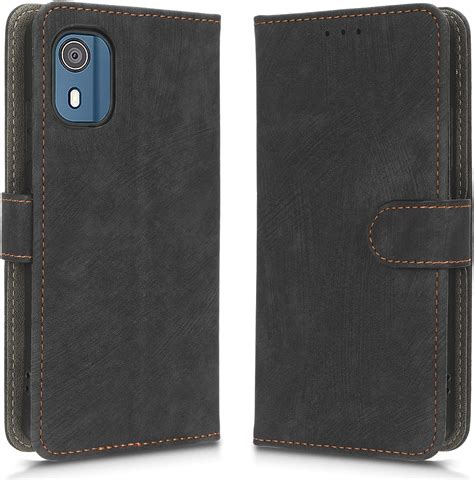 Unichthy Case For Nokia C02 Cover Shockproof Leather Wallet Case With
