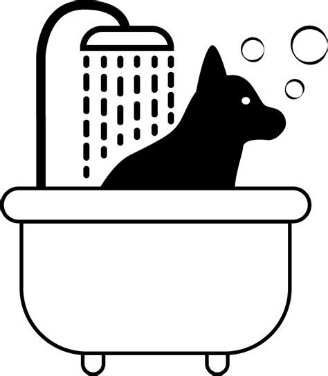 Dog Bath Vector Icon Free Download Svg And Png