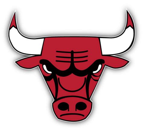 Chicago Bulls Nba Basketball Head Logo Car Bumper Sticker Decal 3