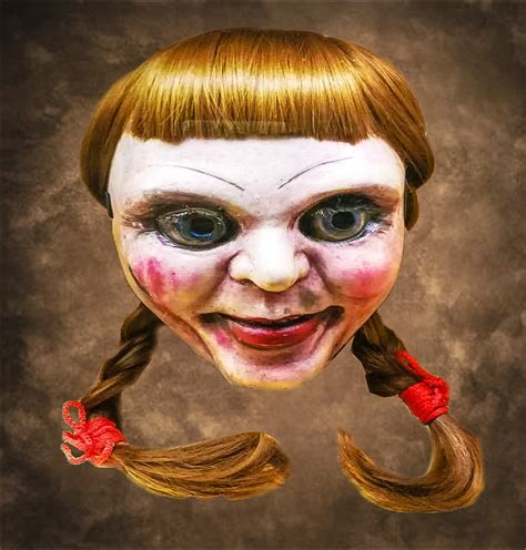 Annabelle Cosplay Paintball Airsoft Full Face Mask Prop Helmet Etsy Uk