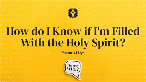 How Do I Know If Im Filled With The Holy Spirit Our Saviors Church