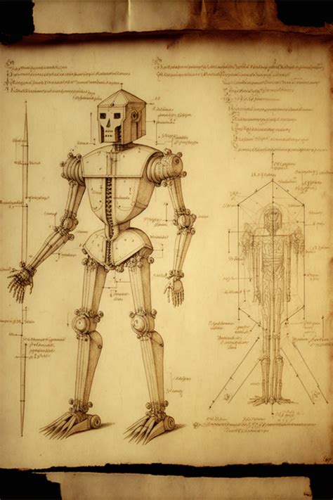 A Sketch Of Robot From Leonardo Da Vinci Artofit
