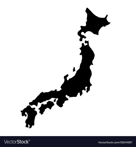 Download free japan map vectors and other types of japan map graphics and clipart at freevector.com! Black silhouette country borders map of japan on Vector Image