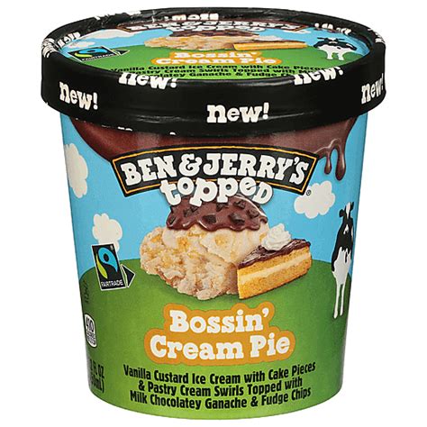 Ben Jerry S Ice Cream Bossin Cream Pie Fl Oz Ice Cream Treats Toppings Fairplay