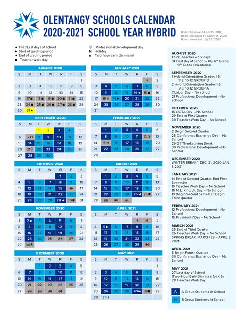 Olentangy Calendar Customize And Print