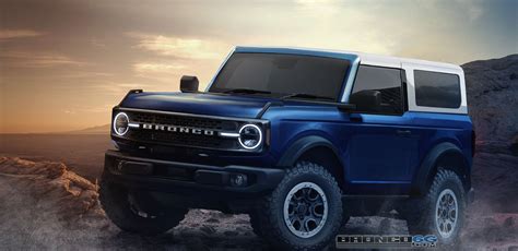 2021 Ford Bronco Rendered In Grabber Blue And Production Colors