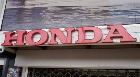 Honda Motor Text Logo Dealership Sign Brand Store Japan Manufacturer