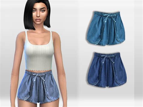 Comfy Denim Shorts By Puresim At Tsr Sims 4 Updates