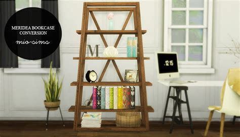 Sims 4 Ccs The Best Meridea Bookcase By Miosims