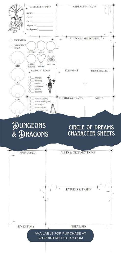 Looking For A Character Sheet For Your Circle Of Dreams Druid This