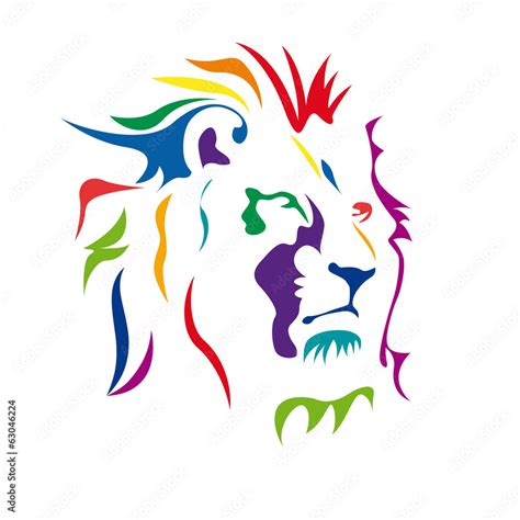 Vector Logo Lion Strength And Courage Concept Stock Vector Adobe Stock