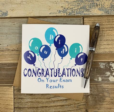 Congratulations On Your Exam Results Card Etsy