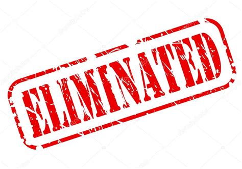 Eliminated Red Stamp Text On White — Stock Vector © Pockygallery 48288309