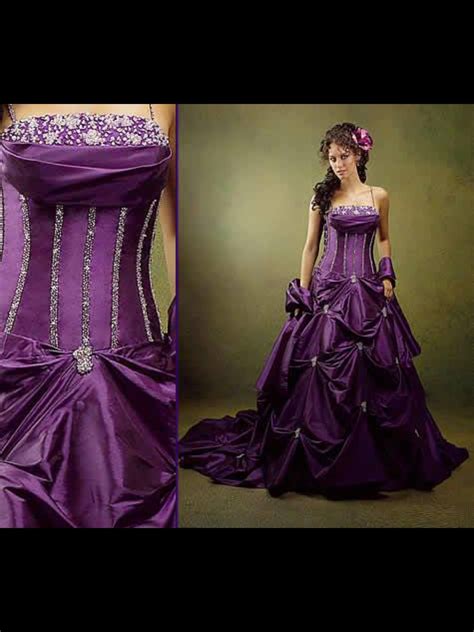 Purple Venus Wedding Dress Purple Wedding Gown Dark Purple Wedding