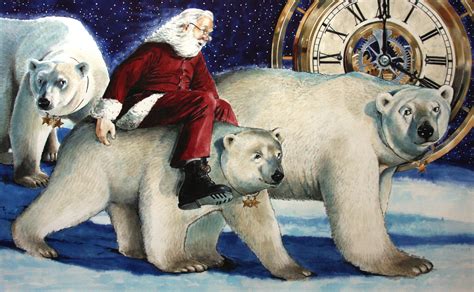 Polar Bear Christmas Wallpaper Wallpapersafari