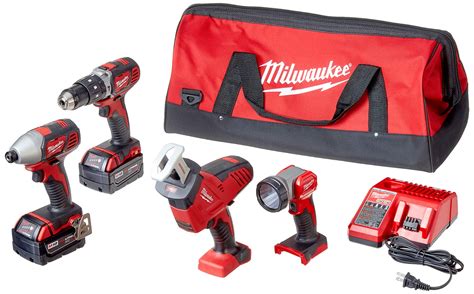 MILWAUKEE'S 2695-24 M18 18V Cordless Power Tool Combo Kit with Hammer Drill, Impact Driver ...