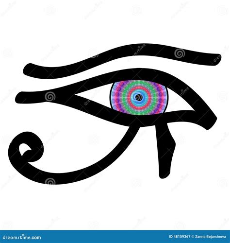 Eye Of The Sun Ra Horus Vector Ancient Egyptian Icon Moon Eye Of Thoth Protection Symbol