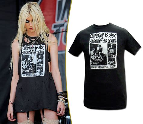 Taylor Momsens Sonic Youth T Shirt Before And After