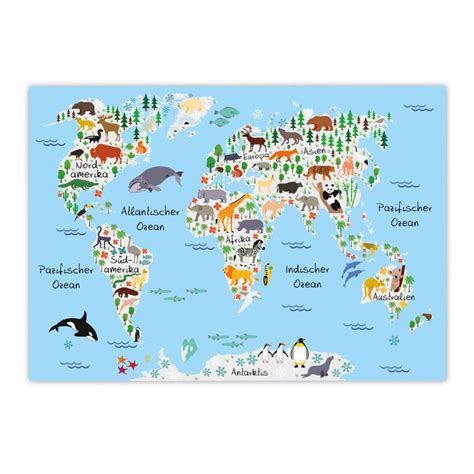 / auf weltkarte.com finden sie eine vielfalt von links zu kostenlosen online weltkarten, landkarten und stadtplänen aus aller welt. bezaubernde Kinder Weltkarte Grau A3/ A2/ A1 *nikima*