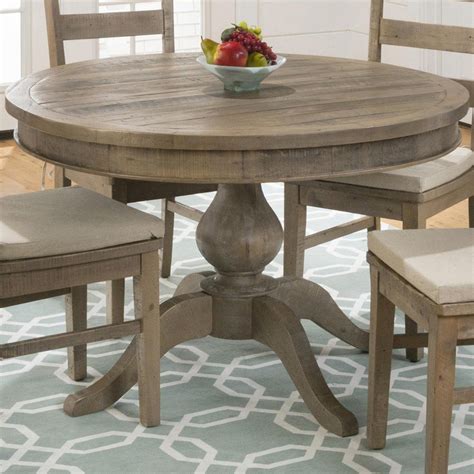 Slater Mill Pine Reclaimed Pine Round To Oval Dining Table 941 66b