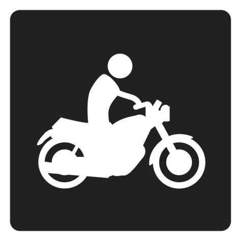 Man Riding A Motorbike Square Icon Transparent Png And Svg Vector File