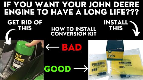 How To Remove The John Deere Quick Change Oil Filter Youtube