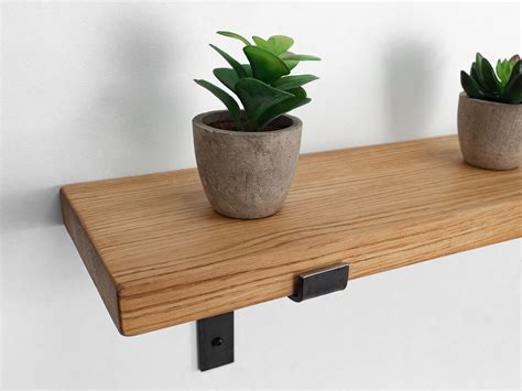 Rustic Oak Shelves Handcrafted Using Solid Oak And Industrial Etsy