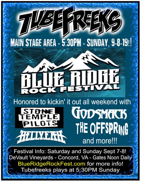 Tubefreeks At Blue Ridge Rock Festival 2019 Concord Va 9 8 19