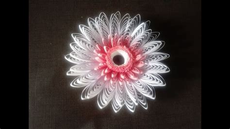 How To Make Beatiful 3d Fringed Quilling Flowertutorial Youtube