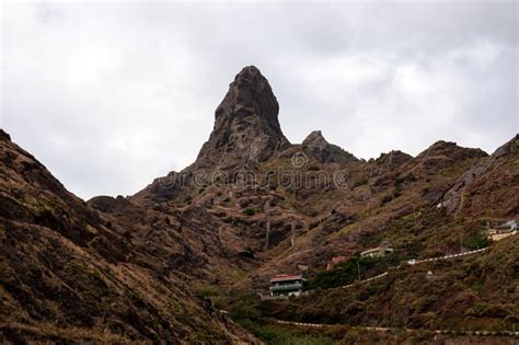 Anaga Panoramic View On El Dedo Del Roque Pai Crag In The Anaga