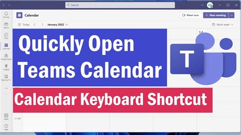 How To Quickly Open Calendar In Microsoft Teams Keyboard Shortcuts