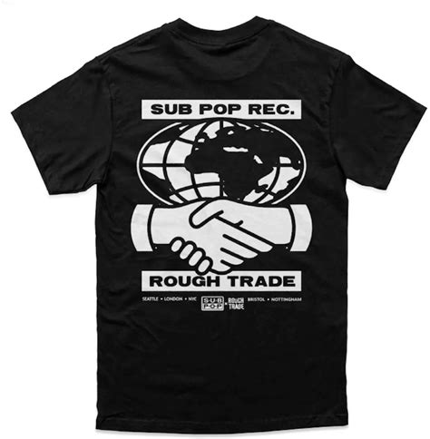 rough trade sub pop x rough trade 35th anniversary limited edition t shirt black x