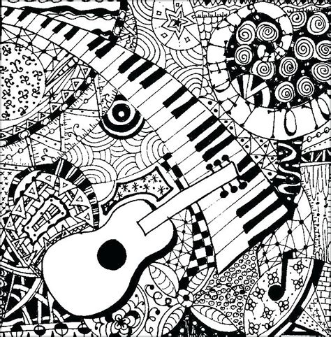Grownups will enjoy filling in this printable coloring page made up of swirling music symbols. Free Printable Music Notes Coloring Pages at GetColorings ...