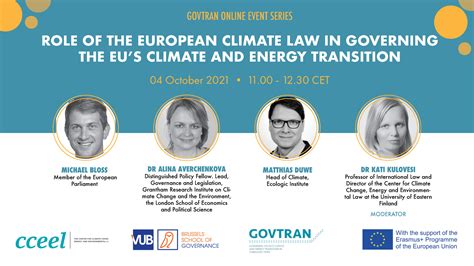Video Recording Of Role Of The European Climate Law In Governing The Eu