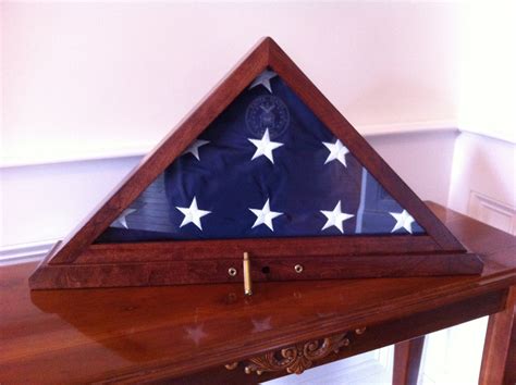 5 X 95 Memorial Flag Display Case W Embedded Shell Casings Etsy