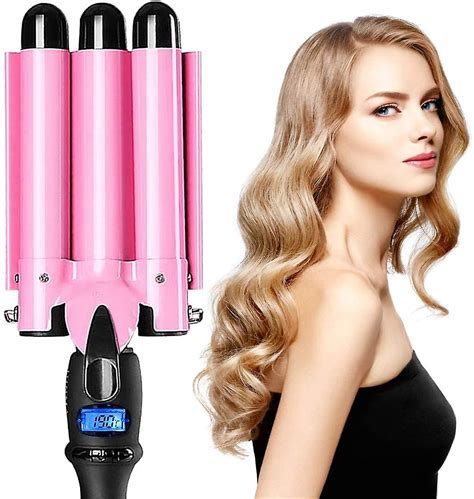 3 Barrel Hair Waver 25mm Curling Iron Wand Hair Crimper With Led