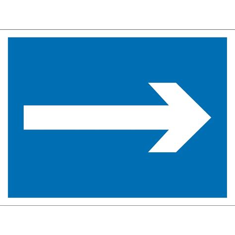 Mandatory Directional Arrow Signs From Key Signs Uk