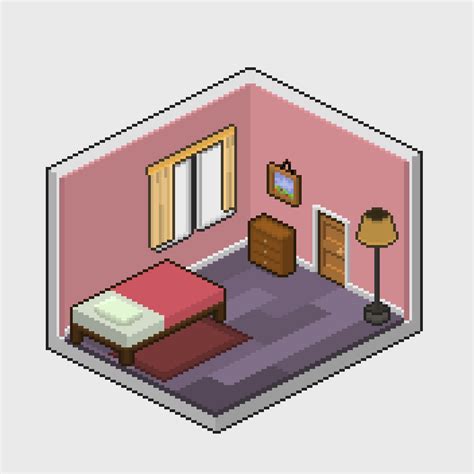 Isometric Pixel Art Bedroom By Panjunoi2001 On Deviantart