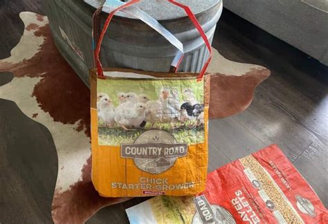 How To Make A Handmade DIY Chicken Feed Bag Tote An Off Grid Life