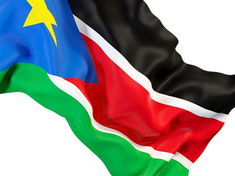 waving flag closeup illustration of flag of south sudan