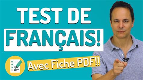 Test De Français Avec Pdf 📝 Youtube
