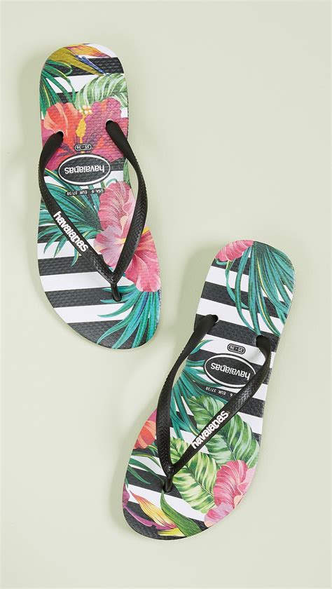 havaianas slim tropical floral flip flops floral flip flops printed flip flops flop