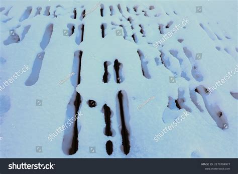 Gaps Snow Texture Structure Stock Photo 2170704977 Shutterstock