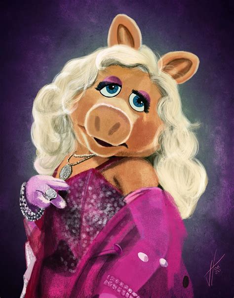 Miss Piggy Portrait Print Die Muppets Etsyde