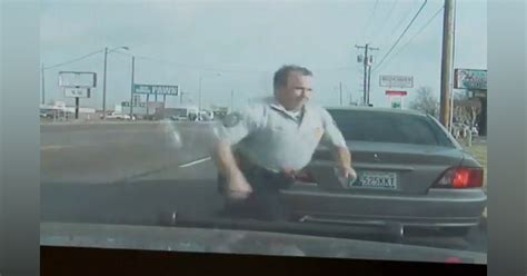 dashcam video oklahoma cruiser struck by driver narrowly misses police sergeant officer