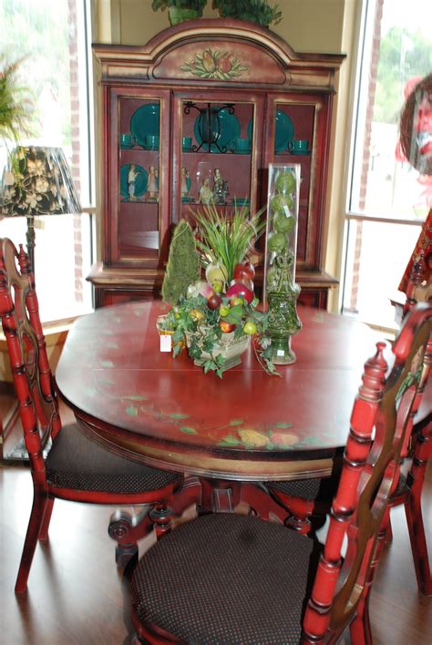 Hand Painted Dinning Room Suite Old Furniture Gets New Life From The