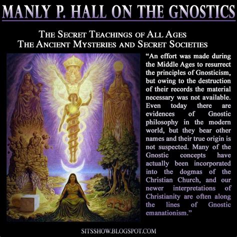 Gnosticism Teachings From The Ages Manly P Hall On The Gnostics