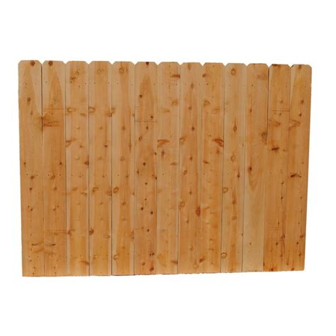 Actual 6 Ft X 8 Ft Brown Cedar Privacy Fence Panel In The Metal