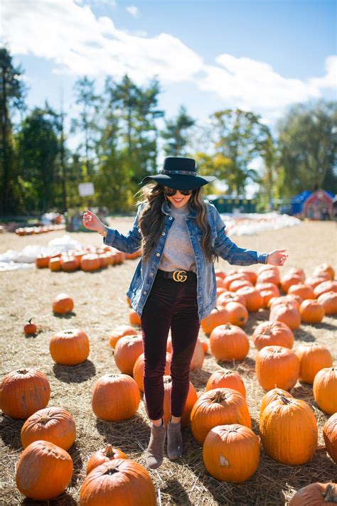 fall style fall fashion photography pumpkin patch outfit fall jean jacket outfit fall
